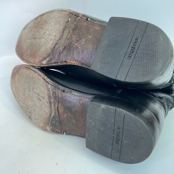 Lucchese 2000 Black Western Cowboy Boots Mens Size 8.5 Round Toe Vintage T008202 - Picture 4 of 11